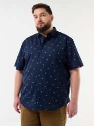 Голям размер мъжа риза с къс ръкав