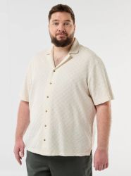 Голям размер мъжа риза с къс ръкав