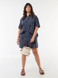 Памучна риза с ажурен мотив