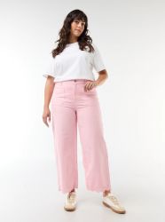 Дънки с висока талия и широки крачоли с джобове отпред