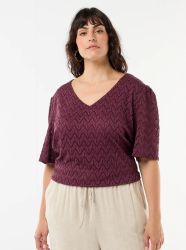 Дантелена тениска макси размер