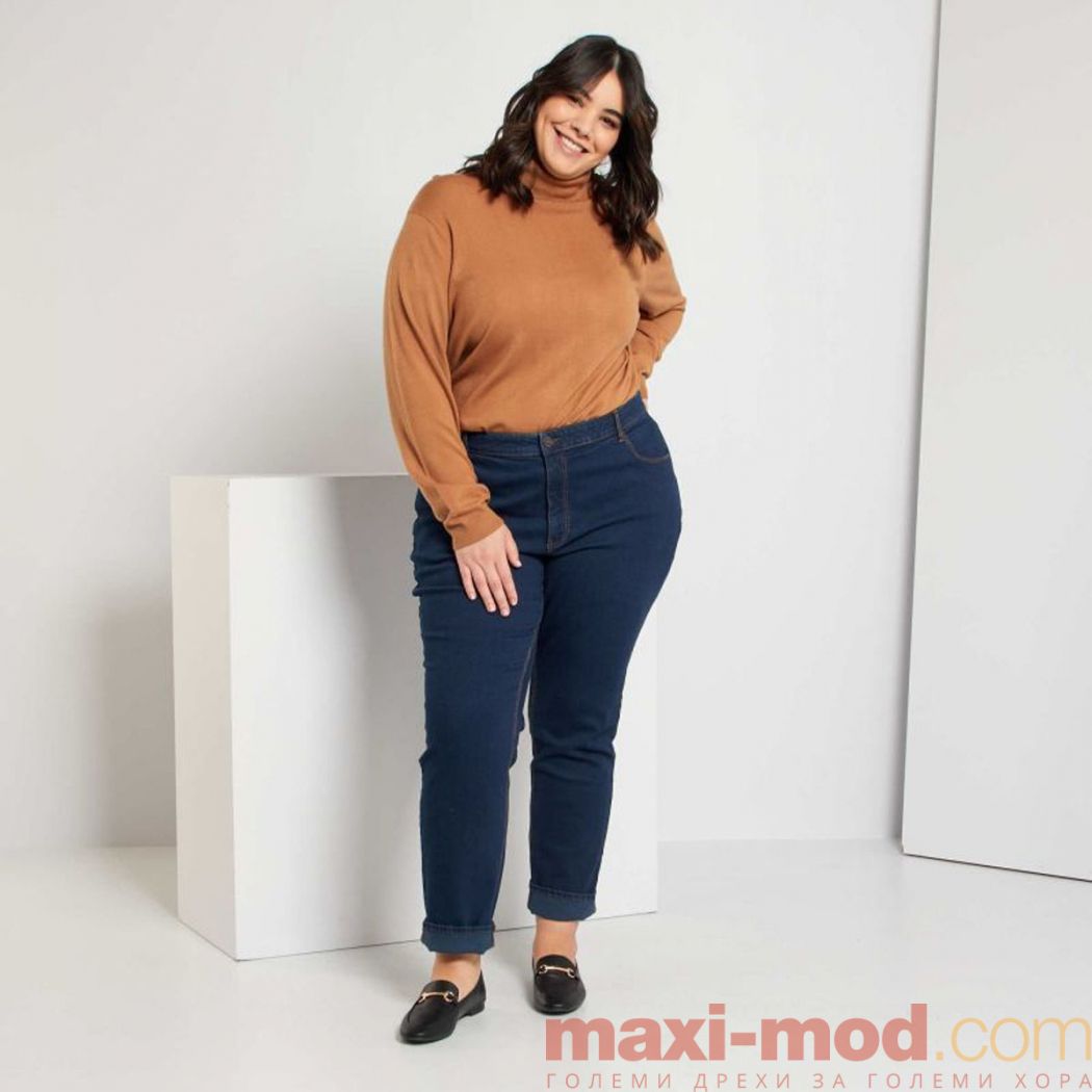 Еластични дамски дънки макси размер