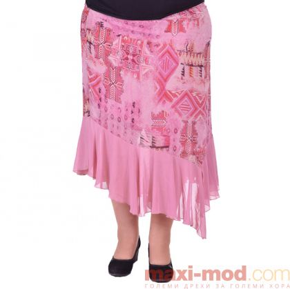 Разкроена дамска  пола голям размер