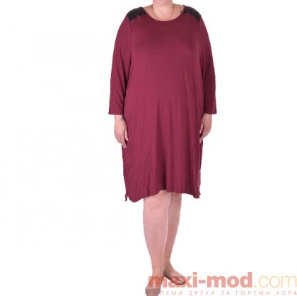 Елегантна дамска рокля голям размер