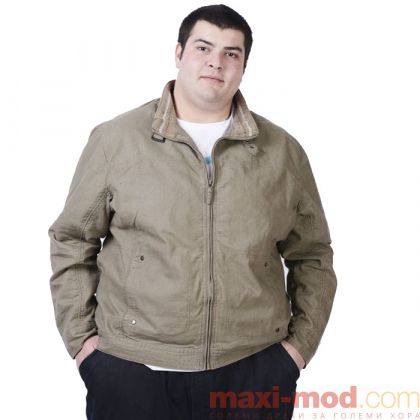 Голям размер мъжко ленено яке