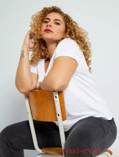 Голям размер дамска тениска 100% памук