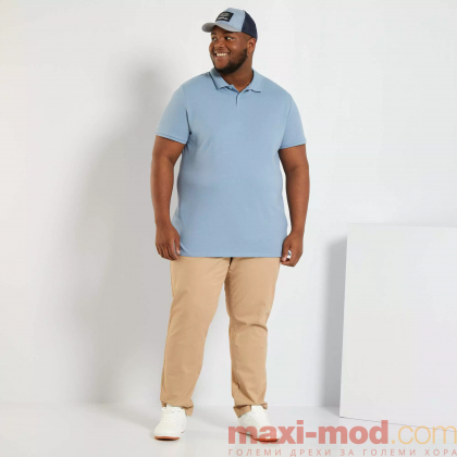 Голям номер мъжка блуза с къс ръкав