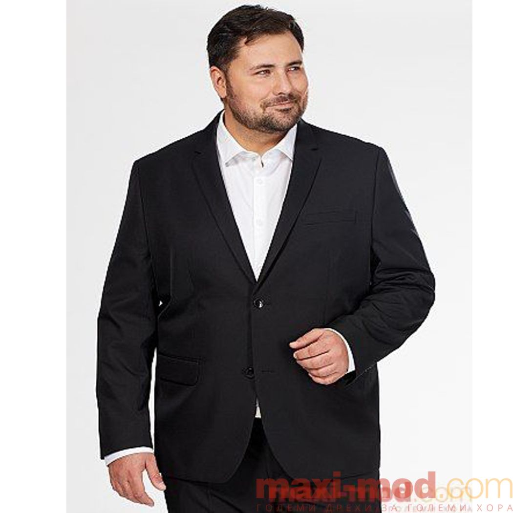 Мъжко черно сако голям размер