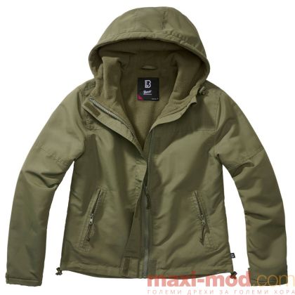 Голям размер дамско яке с поларена подплата