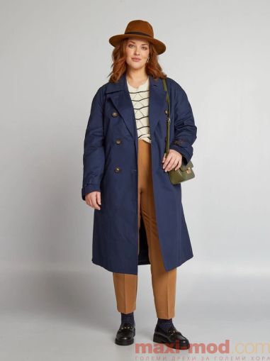 Голям размер дамски тренч