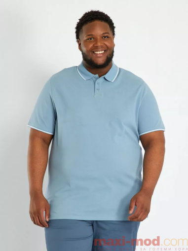 Голям номер мъжка блуза с къс ръкав