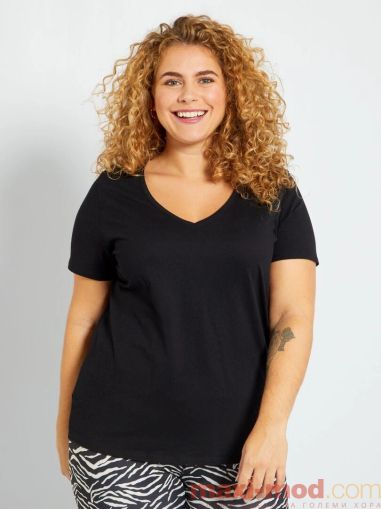 Голям размер дамска тениска 100% памук