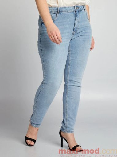 Дамски slim дънки голям размер