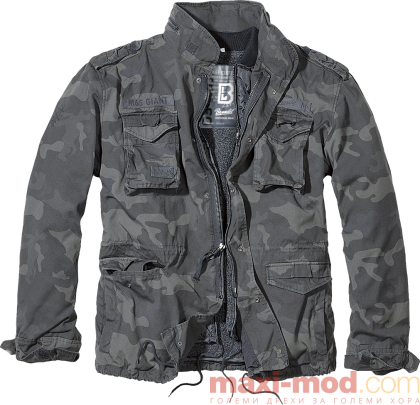 Голям размер мъжка парка с махаща се подплата 