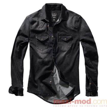 Мъжка дънкова риза голям размер