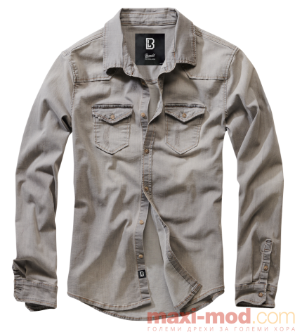 Мъжка дънкова риза голям размер