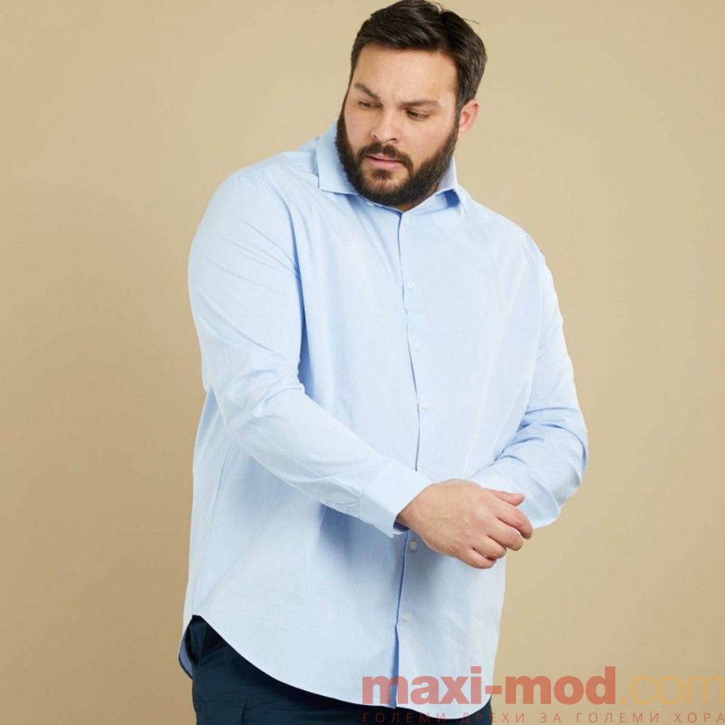 👔 Мъжка класическа риза с дълъг ръкав – до 10XL
