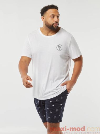 Голям размер мъжка пижама от 2 части