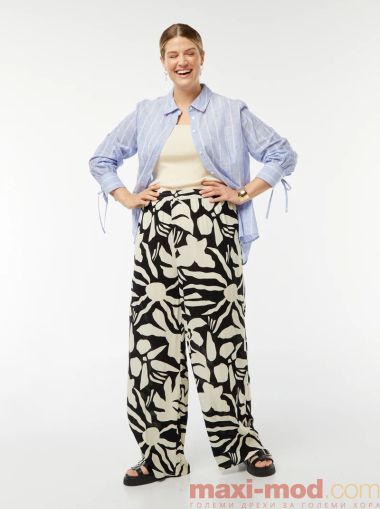 Широк дамски панталон макси размер