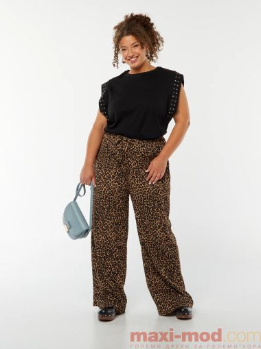 Широки плисирани панталони