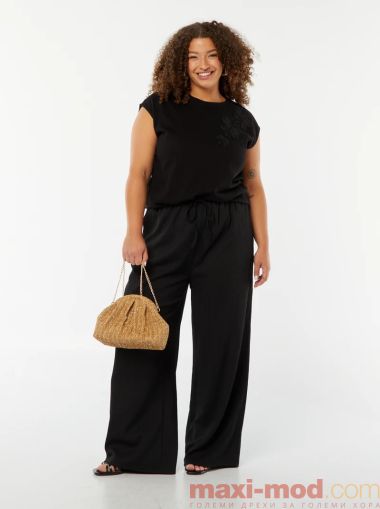 Широки плисирани панталони