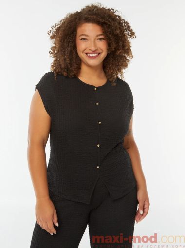 Туника без ръкави с вафлена плетка