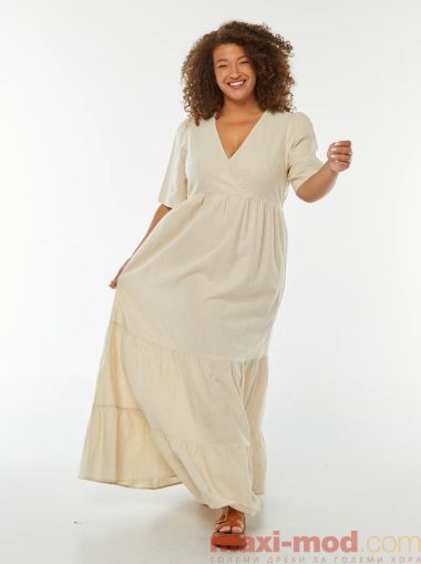 Ленена рокля макси размер