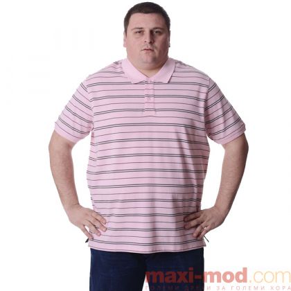 Мъжка блуза с поло яка голям размер