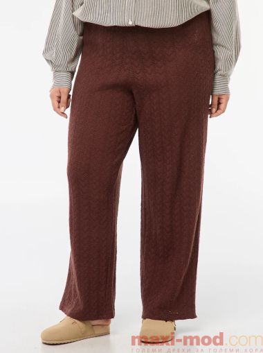 Широки панталони от ажурна материя