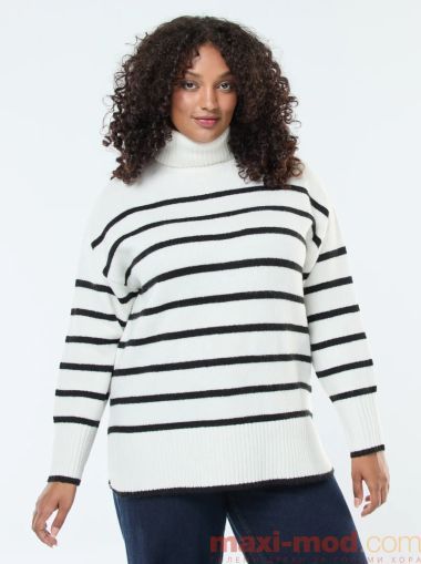 Дамски пуловер с висока яка