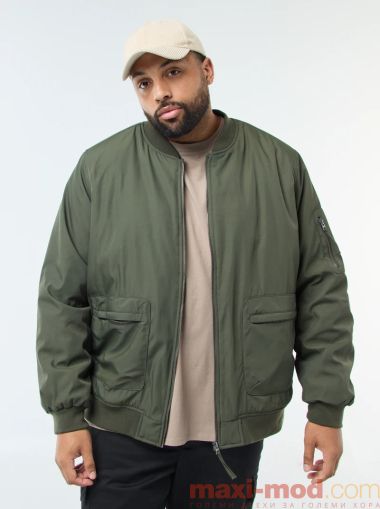 Голям размер мъжко яке тип Бомбър