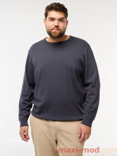 Мъжки пуловер обло деколте 