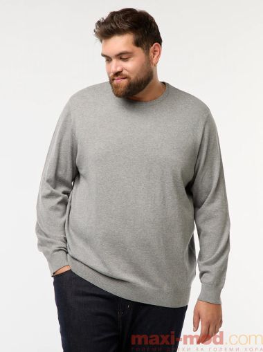 Мъжки пуловер обло деколте 