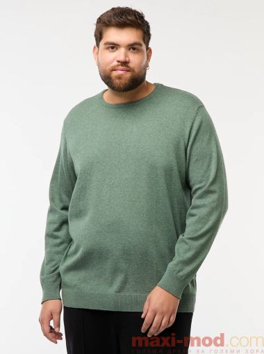 Мъжки пуловер обло деколте 
