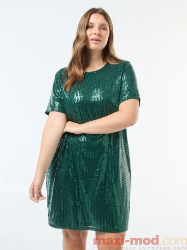 Къса рокля с пайети