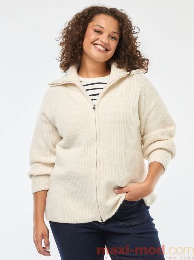 Голям  размер дамска жиелетка с цип