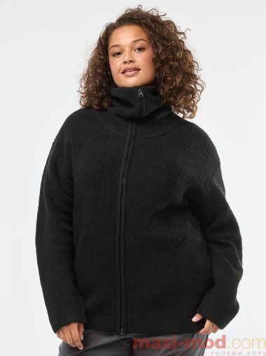 Голям  размер дамска жиелетка с цип