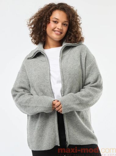 Голям  размер дамска жиелетка с цип