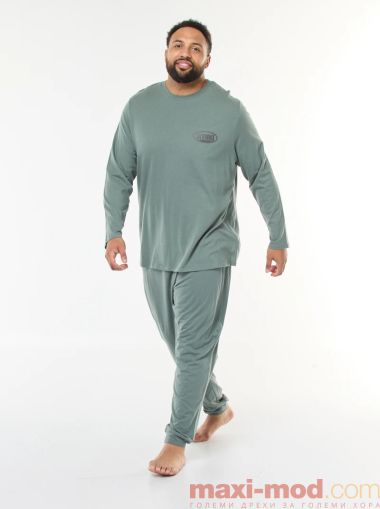 Голям размер мъжка пижама  от 2 части