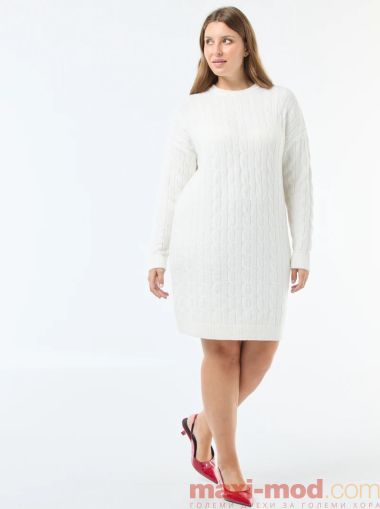 Плетена рокля с дължина над коляното