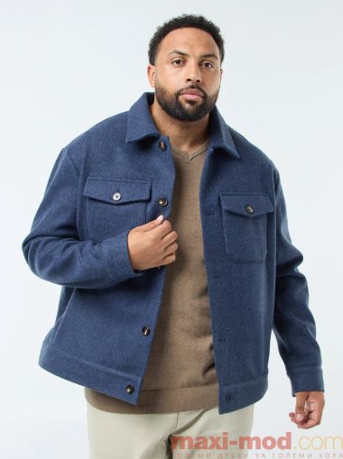 Мъжко вълнено яке макси размер