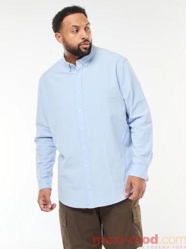Мъжка права риза тип Оксфорд