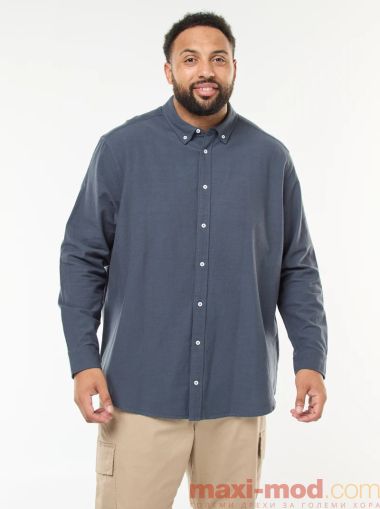 Мъжка права риза тип Оксфорд