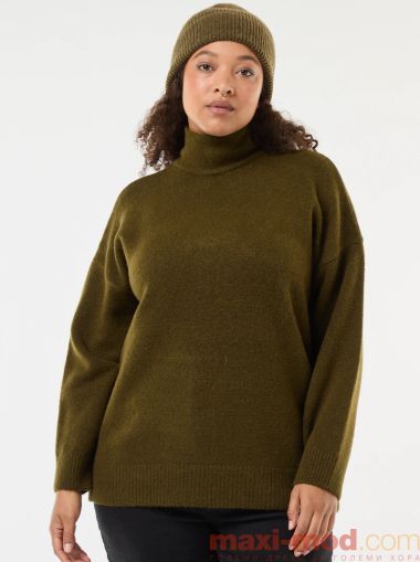 Пуловер с висока яка