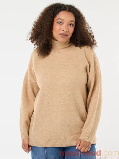 Пуловер с висока яка