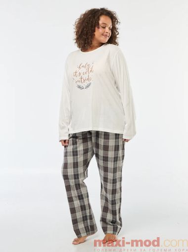 Дамска пижама голям размер