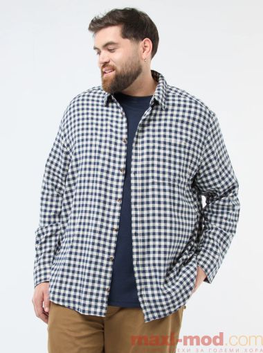 Карирана памучна фланелена риза