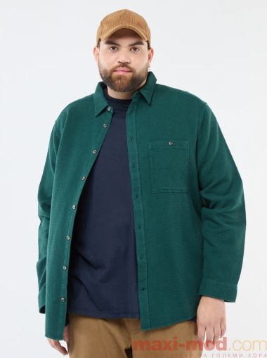 Едноцветна риза с вафлен ефект