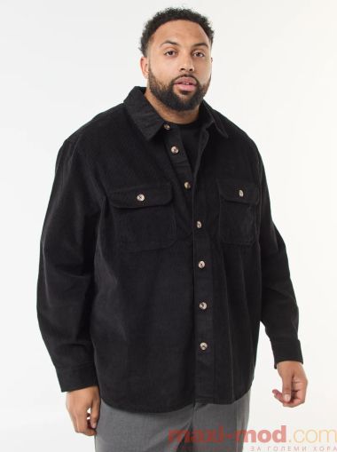 Мъжка кадифена риза голям размер