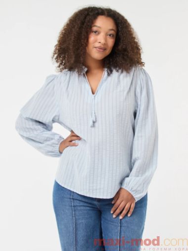 Голям размер дамска блуза с широки ръкави